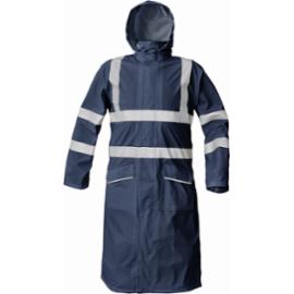 SIRET HV PŁASZCZ - odblaskowy wodoodporny i wiatroszczelny płaszcz 120 cm. - 3 kolory - S - 3XL.