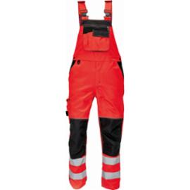 KNOXFIELD HI-VIS - męskie robocze spodnie ogrodniczki w wersji hi-vis z elastycznym pasem - 4 kolory - 46-64.