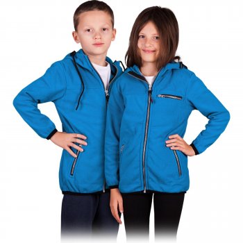 POLAR-KIDS - bluza polarowa dla dzieci, 3 kieszenie, suwak, 100% poliester, 290 g/m² - XS-L.