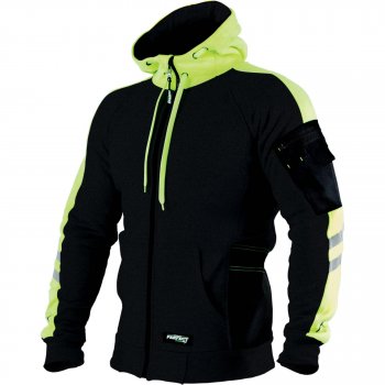 Bluza dresowa z kapturem wysoka stójka wzmocnienia CORDURA kontrastowe wstawki MECHANICK - S-3XL.