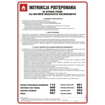 DB008 Instrukcja postępowania na wypadek pożaru dla budynków mieszkalnych wielorodzinnych