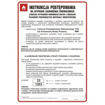 DB018 Instrukcja postępowania w razie zagrożeń chemicznych
