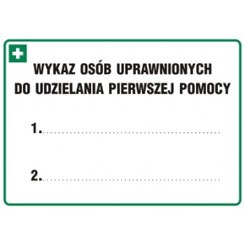 DD008 Wykaz osób uprawnionych do udzielania pierwszej pomocy