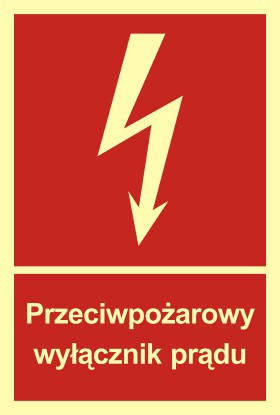 BB012 Przeciwpożarowy wyłącznik prądu - 148 x 100 mm.