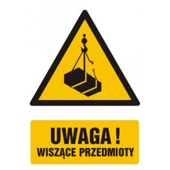GF012 Uwaga - wiszące przedmioty