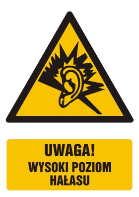 GF028 Uwaga - wysoki poziom hałasu