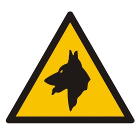 GD009 Uwaga - zły pies !