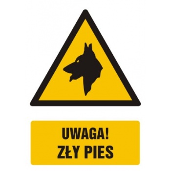 GF015 Uwaga - zły pies !