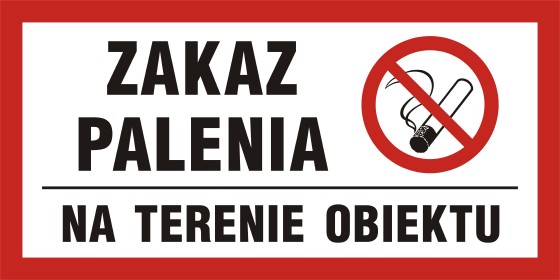 NC008 Zakaz palenia na terenie obiektu - 200x400; 300x600cm.
