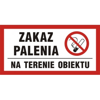 NC008 Zakaz palenia na terenie obiektu - 200x400; 300x600cm.