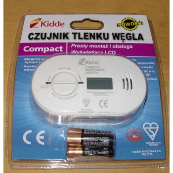 Czujnik czadu - tlenku węgla (CO) KIDDE 5DCO spełniający polskie i europejskie normy jakości.
