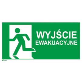 Z-E001-5 - Znak ewakuacyjny „Wyjście ewakuacyjne (łączone) prawe” - 150x300