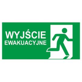 Z-E002-5 - Znak ewakuacyjny „Wyjście ewakuacyjne (łączone) lewe” - 150x300