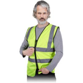 KOS-MESHZIP - Kamizelka ostrzegawcza z siateczki, męska - 2 kolory - M-3XL