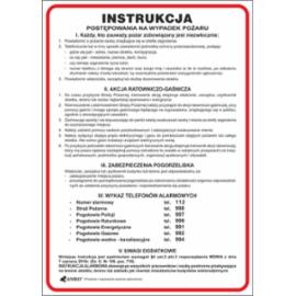 Z-IP1 - Instrukcja PPOŻ. „Instrukcja postępowania na wypadek pożaru” - 250x350