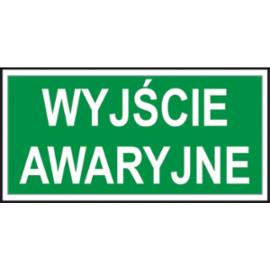 Z-33E - Znak ewakuacyjny „Wyjście awaryjne” - 150x300