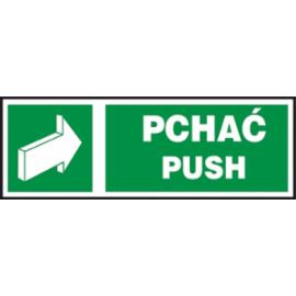Z-35E - Znak ewakuacyjny „Pchać Push” - 50x150