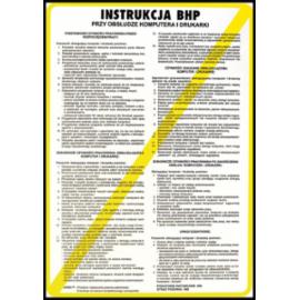 Z-IBN01 - Instrukcja BHP „Instrukcja BHP na stanowisku komputera i drukarki” - 250x350