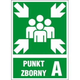 ZZ-54E - Znak ewakuacyjny Punkt zborny A - 150x205-200x300