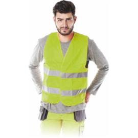 KOS-5 - Kamizelka ostrzegawcza z dwoma poziomymi pasami odblaskowymi - 2 kolory - M-14XL