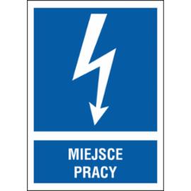 ZZ-5EIA - Znak elektryczny Miejsce pracy. - 105X148-74X105