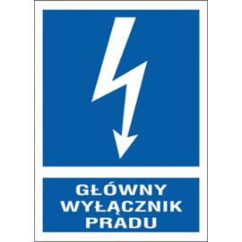 ZZ-20EIA - Znak elektryczny Główny wyłącznik prądu. - 105X148-74X105