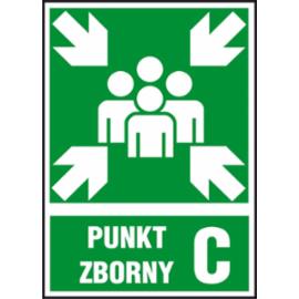 ZZ-56E - Znak ewakuacyjny Punkt zborny C - 150x205-200x300