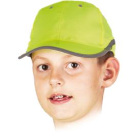 CZFLUO-KIDS - Czapka z daszkiem w kolorze fluorescencyjnym dla dzieci - 2 kolory - XS-M