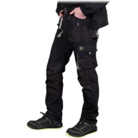 Spodnie ochronne pas poliestr-bawełna 260 g/m2 6 kieszeni kieszeń na nakolanniki czarno-żółty moro-czarny stalowo-czarno-pomarańczowy czarno-jasnoszary szaro-czarno-jasnoszary FORECO-T - 46-62