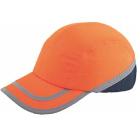 BUMPCAPFLUO - przemysłowy lekki hełm, skorupa z ABS, odblaskowa lamówka, siateczka - 2 kolory - 54-59.
