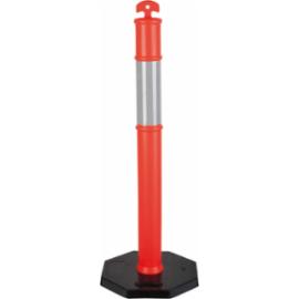 TRAFFIC-POST-RP - Słupek z polietylenu, gumowa podstawa - 110 cm.