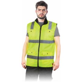 CITRON - Bezrękawnik ostrzegawczy, pasay odblaskowe, ocieplany polarem - M-3XL.