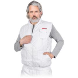 VMO-WHITE - bezrękawnik ocieplany pikowany, powłoka 65% poliester, 35% bawełna, 220 g/m², podszewka 100% poliester tafta 190T - M-3XL.