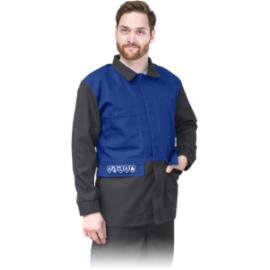 BUCKLER-J - Bluza spawacza antyelektrostatyczna, trudnopalna, 80% bawełna, 19% poliester, 1% włókna węglowe, 300 g/m² - M-2XL.