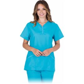 CANZONA-J - Bluza ochronna z krótkim rękawem CANZONA, damska, 65% poliester, 35% bawełna gramatura 145 g/m² - S-2XL