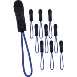 ZIPPULLER - mocne i trwałe przedłużenie uchwytu suwaka, chwyt z fakturą antypoślizgową, 10 szt opakowanie - 6 kolorów.