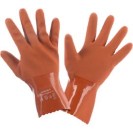 HW-REDGRIP - rękawice ochronne pvc, pokład dzianina 100% bawełna, dobry szorstki chwyt, długość 27 cm - 9-11.