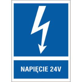 ZZ-13EIA - Znak elektryczny Napięcie 24V - 105X148-74X105
