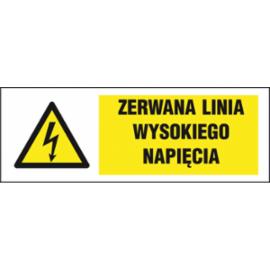 ZZ-4KL - Znak klęski żywiołowe Zerwana linia wysokiego napięcia - 100x300-150x450
