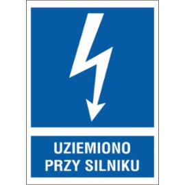 ZZ-11EIA - Znak elektryczny Uziemiono przy silniku. - 105X148-74X105