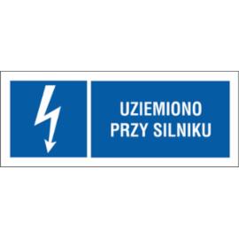 ZZ-11EIB - Znak elektryczny Uziemiono przy silniku. - 74X210