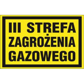 ZZ-18G - Znak gazowniczy III Strefa zagrożenia - 250x350