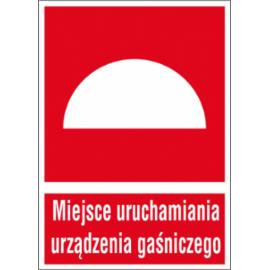 ZZ-18P - Znak ochrony PPOŻ Miejsce uruchamiania urządzenia gaśniczego - 150x205-200x300