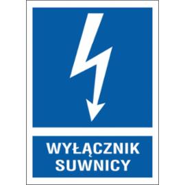 ZZ-23EIA - Znak elektryczny Wyłącznik suwnicy. - 105X148-74X105