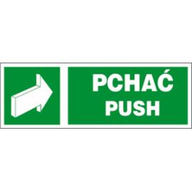 ZZ-35E - Znak ewakuacyjny Pchać-Pull - 50x150