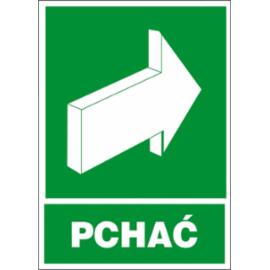 ZZ-38E - Znak ewakuacyjny Pchać - 200x300