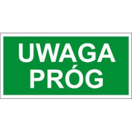 ZZ-63E - Znak ewakuacyjny Uwaga próg - 150x300-200x400