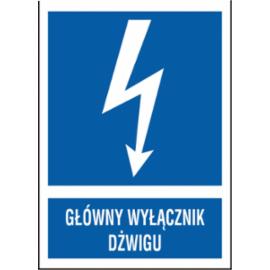 ZZ-7EIA - Znak elektryczny Główny wyłącznik dźwigu. - 105X148-74X105
