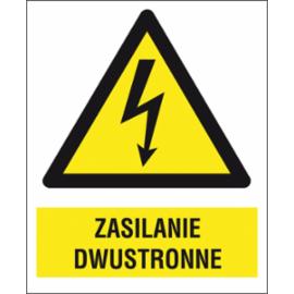 ZZ-7EOA - Znak elektryczny Zasilanie dwustronne. - 105X148-74X105
