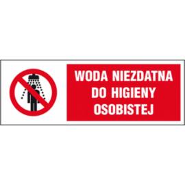 ZZ-8KL - Znak klęski żywiołowe Woda niezdatna do higieny osobistej - 100x300-150x450